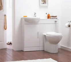 Nuie Sienna Floor Standing Gloss White Cloakroom Fitted Furniture Pack