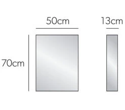 HIB Eris Single Door Aluminium Mirrored Cabinet 400 X 600mm - -Burlington Shop M 2015 4 2 15 45 2 453