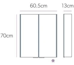 HIB Xenon Double Door 700mm High LED Illuminated Aluminium Cabinet -Burlington Shop M 2016 1 21 12 57 0 716