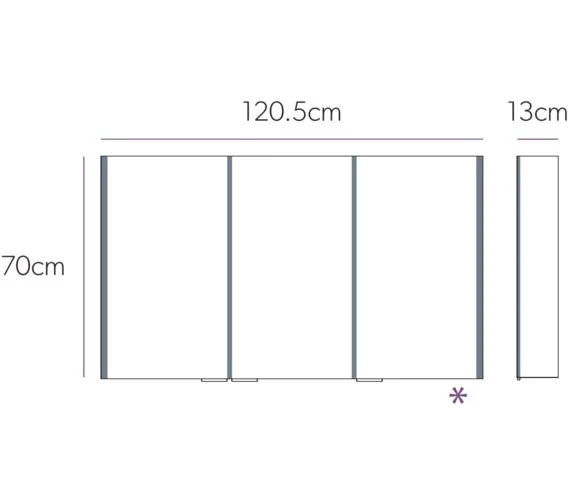 HIB Xenon 120 Triple Door LED Illuminated Aluminium Cabinet 5 HIB Xenon 120 Triple Door LED Illuminated Aluminium Cabinet - Image 3