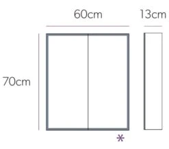 HIB Qubic Double Door LED Aluminium 700mm Height Mirror Cabinet -Burlington Shop M 2016 1 22 5 50 44 983
