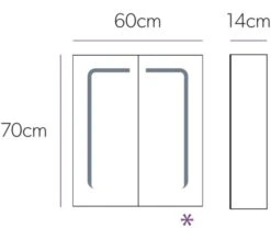 HIB Stratus 60 LED Demisting Aluminium Mirror Cabinet 600 X 700mm -Burlington Shop M 2016 1 22 6 59 45 498