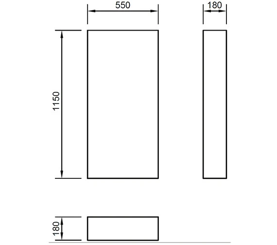 IMEX Flite 550mm White Gloss WC Cistern Frame Furniture Cover 4 IMEX Flite 550mm White Gloss WC Cistern Frame Furniture Cover - Image 2