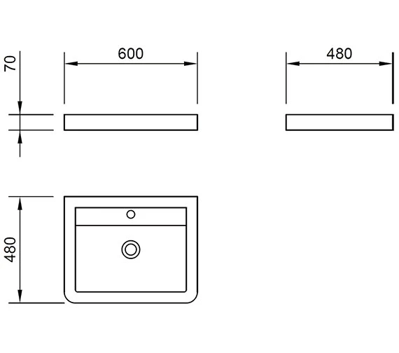 IMEX Flite White 600mm Double Drawer Floor Standing Unit And Basin 7 IMEX Flite White 600mm Double Drawer Floor Standing Unit And Basin - Image 5