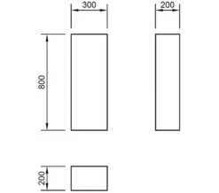 IMEX Flite Gloss White 300 X 800mm Single Door Storage Unit -Burlington Shop M 2016 12 1 9 15 34 56