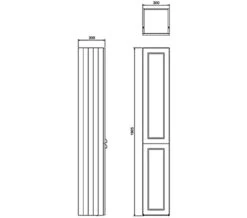 Burlington 300mm Double Door Tall Base Unit -Burlington Shop M 2016 6 8 6 10 18 890