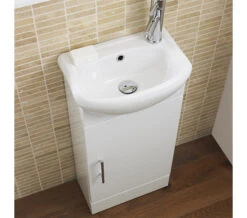 Nuie Mayford 420 X 290mm Floor Standing White Cabinet And Basin