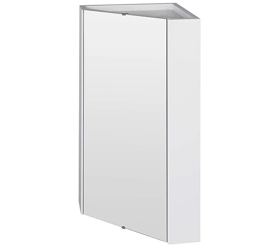 Nuie Mayford High Gloss White 459mm Corner Mirror Cabinet 4 Nuie Mayford High Gloss White 459mm Corner Mirror Cabinet - Image 2