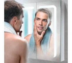 HIB Stratus 60 LED Demisting Aluminium Mirror Cabinet 600 X 700mm -Burlington Shop M 2017 1 28 10 10 4 799