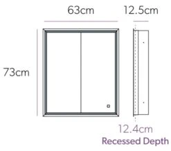 HIB Vanquish Double Door LED Demisting Recessed Mirror Cabinet 730mm High -Burlington Shop M 2017 2 2 11 9 6 65