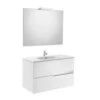 Roca Victoria-N Gloss White 800 X 565mm Vanity Unit Pack With Mirror And Spotlight