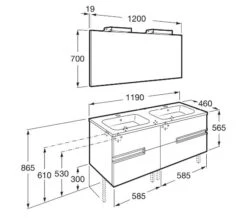 Roca Victoria-N 1200 X 565mm Vanity Unit Pack With Mirror And Spotlight -Burlington Shop M 2017 3 25 6 17 23 34