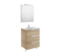 Roca Victoria-N Gloss White Vanity Unit Pack 600 X 740mm With Mirror And Spotlight -Burlington Shop M 2017 3 25 6 39 17 149