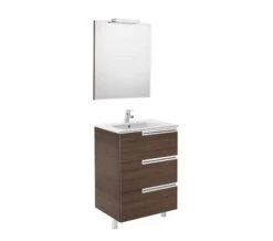 Roca Victoria-N Gloss White Vanity Unit Pack 600 X 740mm With Mirror And Spotlight -Burlington Shop M 2017 3 25 6 39 33 490