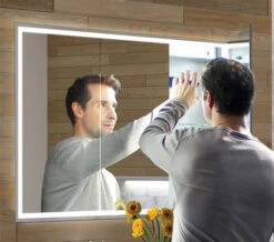 HIB Vanquish 120 LED Demisting Recessed Mirror Cabinet 1230 X 730mm