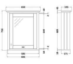 Hudson Reed Old London 600mm Single Door Mirror Cabinet 10 Hudson Reed Old London 600mm Single Door Mirror Cabinet -Burlington Shop M 2018 12 17 6 58 50 91