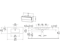 Duravit L-Cube Wall Mounted 2 Drawer Vanity Unit For Me-By-Starck Basin -Burlington Shop M 2018 3 1 7 25 53 654