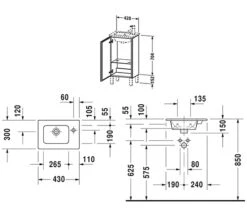 Duravit L-Cube 420mm Floor Standing 1 Door Vanity Unit For Me-By-Starck Basin 9 Duravit L-Cube 420mm Floor Standing 1 Door Vanity Unit For Me-By-Starck Basin -Burlington Shop M 2018 3 3 5 37 2 459