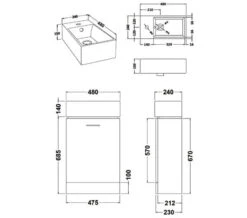 Nuie Mayford Cloakroom 480mm Gloss White Floor Standing Cabinet With Basin -Burlington Shop M 2018 4 7 12 22 34 698
