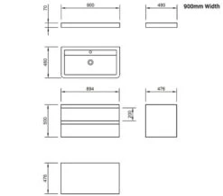 IMEX Flite White Wall Hung Double Drawer Unit And Basin 600mm -Burlington Shop M 2018 6 13 11 1 41 491