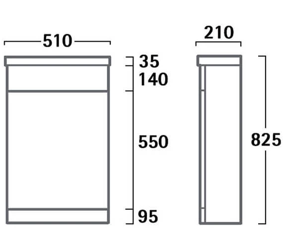 Tavistock Kobe 500mm Back To Wall WC Unit And Worktop 4 Tavistock Kobe 500mm Back To Wall WC Unit And Worktop - Image 2