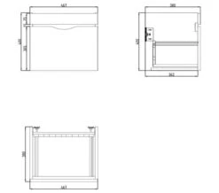 Saneux Indigo Wall Mounted 1 Drawer Unit -Burlington Shop M 2018 8 27 14 13 25 419