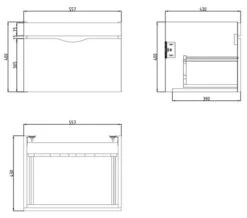 Saneux Indigo Wall Mounted 1 Drawer Unit -Burlington Shop M 2018 8 27 14 13 26 947