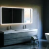 HIB Qubic 120 Triple Door LED Aluminium Mirror Cabinet