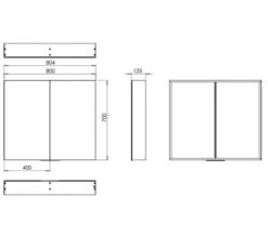HIB Eris 700mm High Double Door Aluminium Mirrored Cabinet -Burlington Shop M 2019 1 15 9 52 42 121