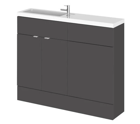 Hudson Reed Fusion 1100mm Compact Furniture Pack - Vanity And WC Unit With Basin 10 Hudson Reed Fusion 1100mm Compact Furniture Pack - Vanity And WC Unit With Basin - Image 8