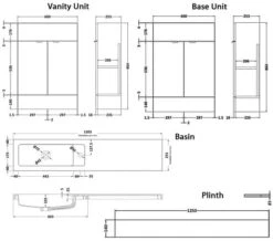 Hudson Reed Fusion 1200mm Compact Furniture Pack - Vanity And 2 Base Unit With Basin -Burlington Shop M 2019 1 28 12 22 52 65