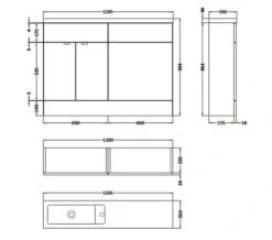Hudson Reed Fusion 1200mm Compact Furniture Pack - Vanity And WC Unit With Basin -Burlington Shop M 2019 1 28 9 0 1 125