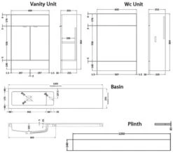 Hudson Reed Fusion 1200mm Compact Furniture Pack - Vanity And WC Unit With Basin -Burlington Shop M 2019 1 28 9 5 1 374