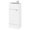 Hudson Reed Fusion 400mm Floor-Standing Slimline Vanity Unit And Basin