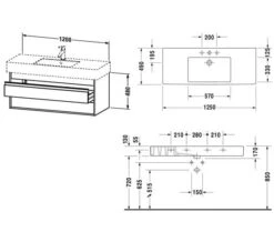 Duravit Ketho 455mm Depth Wall Mounted 2 Drawer Vanity Unit -Burlington Shop M 2019 5 10 8 11 6 401