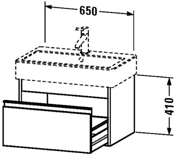 Duravit Ketho 440mm Depth 1 Drawer Wall Mounted Vanity Unit 7 Duravit Ketho 440mm Depth 1 Drawer Wall Mounted Vanity Unit - Image 5