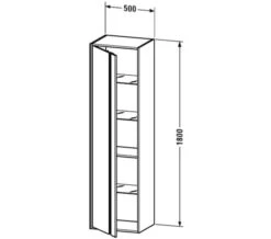 Duravit Ketho 360 X 1800mm Single Door Tall Cabinet -Burlington Shop M 2019 6 1 12 20 30 880
