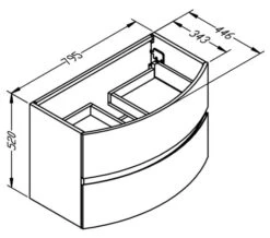 Crosswater Svelte Wall Mounted Two Drawer Unit -Burlington Shop M 2019 6 12 14 15 32 869