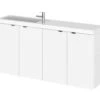 Hudson Reed Fusion 1000mm Wall Hung 4 Door Slimline Vanity Unit And Basin