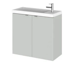 Hudson Reed Fusion 600mm Wall Hung 2 Door Slimline Vanity Unit And Basin -Burlington Shop M 2019 6 8 12 6 0 170