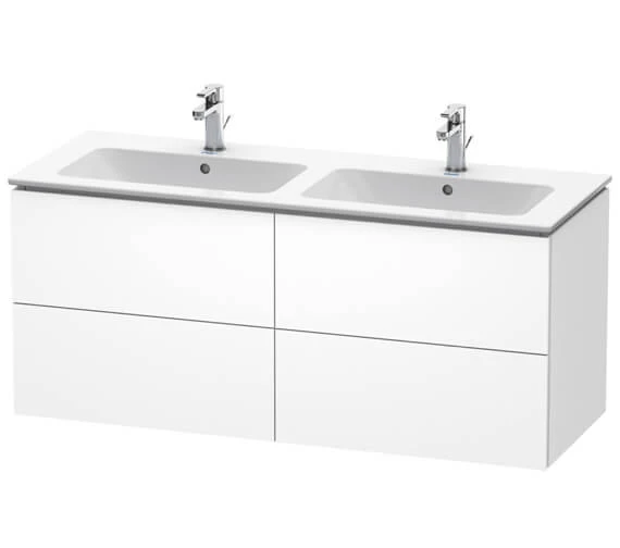 Duravit L-Cube 1290mm Wide 4 Drawers Wall Mounted Vanity Unit For Me-By-Starck Basin 4 Duravit L-Cube 1290mm Wide 4 Drawers Wall Mounted Vanity Unit For Me-By-Starck Basin - Image 2