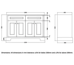 RAK Washington 1200mm Wide 4 Door Double Basin Floor Standing Vanity Unit -Burlington Shop M 2020 3 31 7 45 24 906