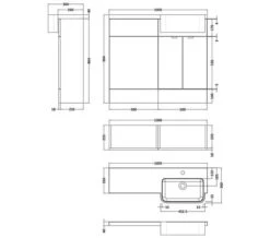 Hudson Reed Fusion Combination Furniture Pack - Vanity And WC Unit With Basin -Burlington Shop M700 2020 10 2 10 9 4 65