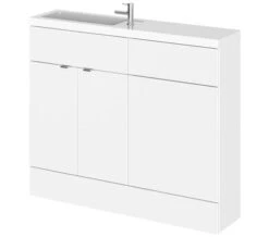 Hudson Reed Fusion 1000mm Compact Furniture Pack - Vanity And WC Unit With Basin