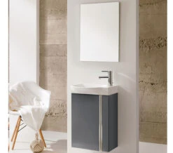Royo Elegance 450 X 250mm 1 Door Cloakroom Unit With Basin And Mirror -Burlington Shop M700 2020 12 7 13 21 0 344
