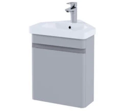 RAK Resort Wall Hung 450mm Wide Corner Matt White Vanity Unit With Basin -Burlington Shop M700 2020 6 20 11 15 35 782