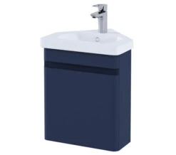 RAK Resort Wall Hung 450mm Wide Corner Matt White Vanity Unit With Basin -Burlington Shop M700 2020 6 20 11 16 23 798