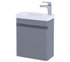 RAK Resort Wall Hung 450mm Wide Cloakroom Matt White Vanity Unit With Basin -Burlington Shop M700 2020 6 20 11 59 38 118