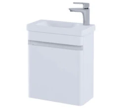 RAK Resort Wall Hung 450mm Wide Cloakroom Matt White Vanity Unit With Basin -Burlington Shop M700 2020 6 20 12 4 50 459