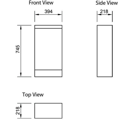 IMEX Echo White Gloss 400 X 220mm Single Door Floor Standing Unit And Basin 5 IMEX Echo White Gloss 400 X 220mm Single Door Floor Standing Unit And Basin - Image 3